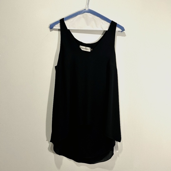 VERONICA M Onyx/Black Sleeveless V-Neck Tank Blouse/Top in Size S - Picture 1 of 4